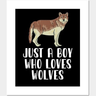 Just A Boy Who Loves Wolves Posters and Art